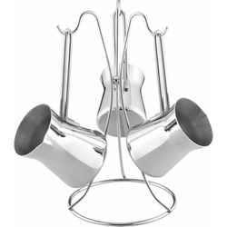 3'lü Piramit Metal Kulp Cezve Takımı