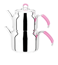 İmaj Pembe Silikon Kulp Çaydanlık Mini
