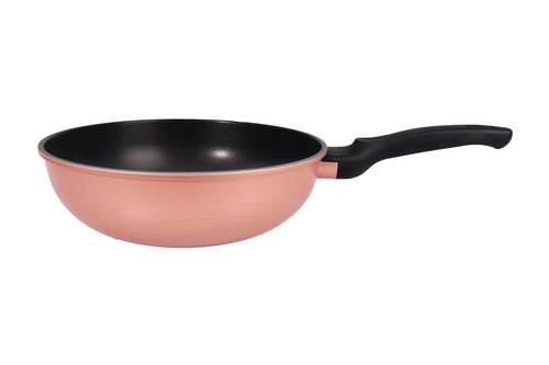 Ametist 28 cm Bakalit Kulp Rose Gold Wok Döküm Tava