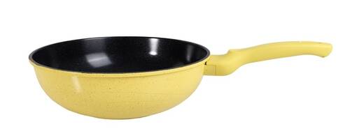 Ametist 28 cm Bakalit Kulp Sarı Wok Döküm Tava