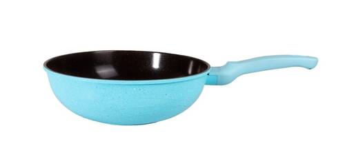 Ametist 28 cm Bakalit Kulp Mavi Wok Döküm Tava