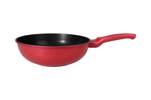 Ametist 28 cm Bakalit Kulp Bordo Wok Döküm Tava