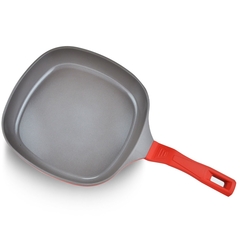 Matrix 28 cm Bakalit Kulp Kırmızı Döküm Tava